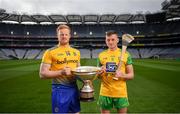9 May 2019; Christy Ring Cup hurlers Naos Connaughton of Roscommon, left, and Danny Cullen of Donegal in attendance at the official launch of Joe McDonagh, Christy Ring, Nicky Rackard and Lory Meagher Competitions at Croke Park in Dublin. Photo by David Fitzgerald/Sportsfile