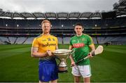 9 May 2019; Christy Ring Cup hurlers Naos Connaughton of Roscommon, left, and Sean Geraghty of Meath in attendance at the official launch of Joe McDonagh, Christy Ring, Nicky Rackard and Lory Meagher Competitions at Croke Park in Dublin. Photo by David Fitzgerald/Sportsfile