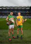 9 May 2019; Christy Ring Cup hurlers Sean Geraghty of Meath, left, and Danny Cullen of Donegal in attendance at the official launch of Joe McDonagh, Christy Ring, Nicky Rackard and Lory Meagher Competitions at Croke Park in Dublin. Photo by David Fitzgerald/Sportsfile