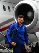 9 May 2019; Robbie Henshaw of Leinster arrives at Newcastle International Airport in Newcastle, England, ahead of the Heineken Champions Cup Final at St. James's Park. Photo by Ramsey Cardy/Sportsfile