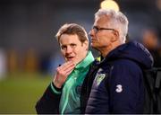 9 May 2019; Republic of Ireland head coach Colin O'Brien and FAI High Performance Director Ruud Dokter, right, following the 2019 UEFA European Under-17 Championships Group A match between Belgium and Republic of Ireland at Tallaght Stadium in Dublin. Photo by Stephen McCarthy/Sportsfile