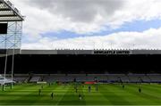 10 May 2019; The Leinster squad go through their team captain's run at St James' Park in Newcastle Upon Tyne, England.  Photo by Brendan Moran/Sportsfile