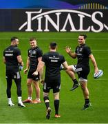 10 May 2019; Leinster players, from left, Dave Kearney, Jordan Larmour, Jack Conan and James Lowe during the Leinster team captain's run at St James' Park in Newcastle Upon Tyne, England.  Photo by Brendan Moran/Sportsfile