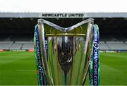 10 May 2019; A general view of the Heineken Champions Cup trophy at St James' Park in Newcastle Upon Tyne, England. Photo by Ramsey Cardy/Sportsfile