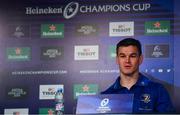 10 May 2019; Jonathan Sexton during a Leinster press conference at St James' Park in Newcastle Upon Tyne, England.  Photo by Ramsey Cardy/Sportsfile