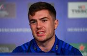 10 May 2019; Luke McGrath during a Leinster press conference at St James' Park in Newcastle Upon Tyne, England. Photo by Ramsey Cardy/Sportsfile