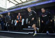 10 May 2019; Owen Farrell and Jamie George, right, make their way onto the pitch prior to the Saracens team captain's run at St James' Park in Newcastle Upon Tyne, England.  Photo by Ramsey Cardy/Sportsfile