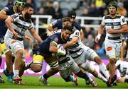 10 May 2019; Sitaleki Timani of ASM Clermont Auvergne is tackled by Romain Sazy of La Rochelle during the Heineken Challenge Cup Final match between ASM Clermont Auvergne and La Rochelle at St James' Park in Newcastle Upon Tyne, England. Photo by Brendan Moran/Sportsfile