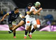 10 May 2019; Kevin Gourdon of La Rochelle is tackled by Wesley Fofana and Etienne Falgoux of ASM Clermont Auvergne  during the Heineken Challenge Cup Final match between ASM Clermont Auvergne and La Rochelle at St James' Park in Newcastle Upon Tyne, England. Photo by Brendan Moran/Sportsfile