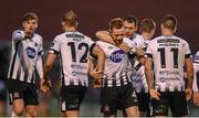 10 May 2019; Seán Hoare of Dundalk celebrates after scoring his side's second goal with team-mates, including Brian Gartland during the SSE Airtricity League Premier Division match between Bohemians and Dundalk at Dalymount Park in Dublin. Photo by Ben McShane/Sportsfile