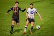10 May 2019; Michael Duffy of Dundalk and Andy Lyons of Bohemians during the SSE Airtricity League Premier Division match between Bohemians and Dundalk at Dalymount Park in Dublin. Photo by Stephen McCarthy/Sportsfile
