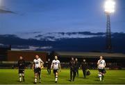 10 May 2019; Dundalk players, from left, Seán Murray, Patrick McEleney, Seán Hoare, Robbie Benson and Chris Shields, leave the pitch following the SSE Airtricity League Premier Division match between Bohemians and Dundalk at Dalymount Park in Dublin. Photo by Ben McShane/Sportsfile