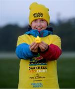 11 May 2019; Thousands of people across 202 locations worldwide walked together in hope against suicide at this year’s Darkness Into Light, proudly supported by Electric Ireland, raising vital funds to ensure Pieta can continue to provide critical support in the fight against suicide. Caoimhe O'Dea, age 10 from Knocklyon, Dublin at the Darkness Into Light event at Marlay Park in Rathfarnham, Dublin. Photo by Eóin Noonan/Sportsfile