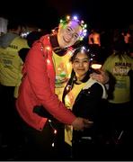 11 May 2019; Thousands of people across 202 locations worldwide walked together in hope against suicide at this year’s Darkness Into Light, proudly supported by Electric Ireland, raising vital funds to ensure Pieta can continue to provide critical support in the fight against suicide. Laura Motherway and Patricia Sevilla, from santry and Finglas, Dublin, before the start of the Darkness Into Light event in the Phoenix Park in Dublin. Photo by Ray McManus/Sportsfile