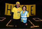 11 May 2019; Thousands of people across 202 locations worldwide walked together in hope against suicide at this year’s Darkness Into Light, proudly supported by Electric Ireland, raising vital funds to ensure Pieta can continue to provide critical support in the fight against suicide. Marguerite Sayers, Executive Director, ESB, with Irish Olympian David Gillick at the Darkness Into Light event at Marlay Park in Rathfarnham, Dublin. Photo by Eóin Noonan/Sportsfile