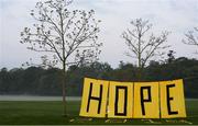 11 May 2019; Thousands of people across 202 locations worldwide walked together in hope against suicide at this year’s Darkness Into Light, proudly supported by Electric Ireland, raising vital funds to ensure Pieta can continue to provide critical support in the fight against suicide. A general view of the hope banner ahead of the Darkness Into Light event at Marlay Park in Rathfarnham, Dublin. Photo by Eóin Noonan/Sportsfile