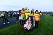 11 May 2019; Thousands of people across 202 locations worldwide walked together in hope against suicide at this year’s Darkness Into Light, proudly supported by Electric Ireland, raising vital funds to ensure Pieta can continue to provide critical support in the fight against suicide. Jaccqueline, Erica, Des, Rurh, Callum, Ella, and their dog Coco, from the Cherry Orchard Running Club, at the Darkness Into Light event in the Phoenix Park in Dublin. Photo by Ray McManus/Sportsfile