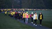 11 May 2019; Thousands of people across 202 locations worldwide walked together in hope against suicide at this year’s Darkness Into Light, proudly supported by Electric Ireland, raising vital funds to ensure Pieta can continue to provide critical support in the fight against suicide. Participants make their way to the finish during the Darkness Into Light event in the Phoenix Park in Dublin. Photo by Ray McManus/Sportsfile