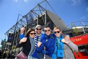 11 May 2019; Leinster supporters, from left, Suzanne and Barry Ashbourne, Robin and Catherine Seale prior to the Heineken Champions Cup Final match between Leinster and Saracens at St James' Park in Newcastle Upon Tyne, England. Photo by David Fitzgerald/Sportsfile