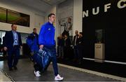 11 May 2019; Jonathan Sexton of Leinster arrives ahead of the Heineken Champions Cup Final match between Leinster and Saracens at St James' Park in Newcastle Upon Tyne, England. Photo by Ramsey Cardy/Sportsfile