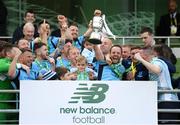 11 May 2019; David Kiely of Avondale United lifting the cup following the FAI New Balance Intermediate Cup Final match between Avondale United and Crumlin United at Aviva Stadium in Dublin. Photo by Eóin Noonan/Sportsfile