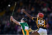 11 May 2019; Zach Bay Hammond of Kilkenny in action against Joe Hoctor of Offaly during Electric Ireland Leinster GAA Hurling Minor Championship Round 3 match between Kilkenny and Offaly at Nowlan Park in Kilkenny. Photo by Stephen McCarthy/Sportsfile