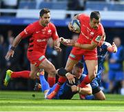 11 May 2019; Alex Lozowski of Saracens is tackled by Seán O'Brien, left, and Robbie Henshaw of Leinster during the Heineken Champions Cup Final match between Leinster and Saracens at St James' Park in Newcastle Upon Tyne, England. Photo by David Fitzgerald/Sportsfile