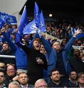 11 May 2019; Leinster supporters celebrate their side's first try scored by Tadhg Furlong during the Heineken Champions Cup Final match between Leinster and Saracens at St James' Park in Newcastle Upon Tyne, England. Photo by David Fitzgerald/Sportsfile