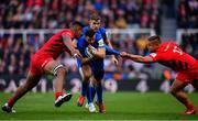 11 May 2019; Robbie Henshaw of Leinster is tackled by Will Skelton, left, and Richard Barrington of Saracens during the Heineken Champions Cup Final match between Leinster and Saracens at St James' Park in Newcastle Upon Tyne, England. Photo by Ramsey Cardy/Sportsfile