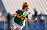 11 May 2019; Louise Ni Mhuireachtaigh of Kerry celebrates after scoring her side’s first goal during the TG4 Munster Ladies Football Senior Championship match between Kerry and Waterford at Cusack Park in Ennis, Clare. Photo by Sam Barnes/Sportsfile