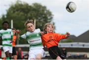 11 May 2019; Olaf Boruc of Shamrock Rovers in action against Chris Conlon of St Kevin's Boys during the U12 SFAI Cup Final 2019 match between Shamrock Rovers and St Kevin's Boys at Oscar Traynor Centre in Dublin. Photo by Michael P. Ryan/Sportsfile
