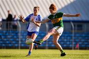 11 May 2019; Louise Ni Mhuireachtaigh of Kerry shoots to score their side’s first goal fespite the efforts of Karen McGrath of Waterford during the TG4  Munster Ladies Football Senior Championship match between Kerry and Waterford at Cusack Park in Ennis, Clare. Photo by Sam Barnes/Sportsfile