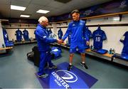 11 May 2019; Leinster kit man Johnny O'Hagan and Leinster sports scientist Peter Tierney ahead of the Heineken Champions Cup Final match between Leinster and Saracens at St James' Park, Newcastle Upon Tyne, England. Photo by Ramsey Cardy/Sportsfile