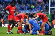 11 May 2019; Brad Barritt, centre, and Alex Lozowski of Saracens console Garry Ringrose of Leinster following the Heineken Champions Cup Final match between Leinster and Saracens at St James' Park in Newcastle Upon Tyne, England. Photo by Brendan Moran/Sportsfile