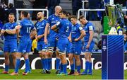 11 May 2019; Dejected Leinster players look on as the trophy awaits to be presented to Saracens following the Heineken Champions Cup Final match between Leinster and Saracens at St James' Park in Newcastle Upon Tyne, England. Photo by Brendan Moran/Sportsfile