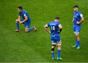 11 May 2019; Jonathan Sexton of Leinster, left, and team-mates Rhys Rhuddock (19) and Max Deegan following the Heineken Champions Cup Final match between Leinster and Saracens at St James' Park in Newcastle Upon Tyne, England. Photo by David Fitzgerald/Sportsfile