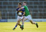 11 May 2019; Shane O'Connell of Tipperary in action against Seamus O'Carroll of Limerick during the Munster GAA Football Senior Championship quarter-final match between Tipperary and Limerick at Semple Stadium in Thurles, Co. Tipperary. Photo by Diarmuid Greene/Sportsfile