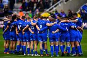 11 May 2019; The Leinster team huddle following the Heineken Champions Cup Final match between Leinster and Saracens at St James' Park in Newcastle Upon Tyne, England. Photo by Ramsey Cardy/Sportsfile
