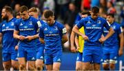 11 May 2019; Leinster players, from left, Michael Bent, Garry Ringrose, Luke McGrath and Ross Byrne after the Heineken Champions Cup Final match between Leinster and Saracens at St James' Park in Newcastle Upon Tyne, England. Photo by Brendan Moran/Sportsfile