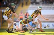 11 May 2019; Liam Rushe of Dublin in action against Kilkenny players, from left, Tommy Walsh, Paul Murphy and Paddy Deegan during the Leinster GAA Hurling Senior Championship Round 1 match between Kilkenny and Dublin at Nowlan Park in Kilkenny. Photo by Stephen McCarthy/Sportsfile