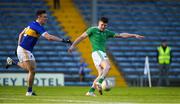 11 May 2019; Iain Corbett of Limerick scores his side's first goal despite the efforts of Alan Campbell of Tipperary during the Munster GAA Football Senior Championship quarter-final match between Tipperary and Limerick at Semple Stadium in Thurles, Co. Tipperary. Photo by Diarmuid Greene/Sportsfile