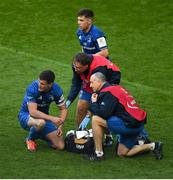 11 May 2019; Jonathan Sexton of Leinster receives medical treatment during the Heineken Champions Cup Final match between Leinster and Saracens at St James' Park in Newcastle Upon Tyne, England. Photo by David Fitzgerald/Sportsfile