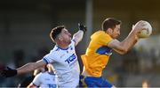11 May 2019; Gary Brennan of Clare in action against Shane Aherne of Waterford during the Munster GAA Football Senior Championship quarter-final match between Clare v Waterford at Cusack Park in Ennis, Clare. Photo by Sam Barnes/Sportsfile
