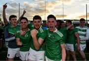 11 May 2019; Limerick players including Ronan Lynch, Padraig Scanlon, Brian Fanning, and Paul Maher celebrate after the Munster GAA Football Senior Championship quarter-final match between Tipperary and Limerick at Semple Stadium in Thurles, Co. Tipperary. Photo by Diarmuid Greene/Sportsfile