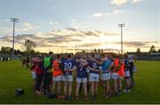 11 May 2019; Wicklow players huddle after the Leinster GAA Football Senior Championship Round 1 match between Wicklow and Kildare at Netwatch Cullen Park in Carlow. Photo by Matt Browne/Sportsfile