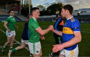 11 May 2019; Iain Corbett of Limerick exchanges a handshake with Jimmy Feehan of Tipperary after the Munster GAA Football Senior Championship quarter-final match between Tipperary and Limerick at Semple Stadium in Thurles, Co. Tipperary. Photo by Diarmuid Greene/Sportsfile