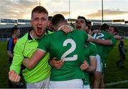 11 May 2019; Limerick players Tony McCarthy, Brian Fanning, and Padraig Scanlon celebrate after the Munster GAA Football Senior Championship quarter-final match between Tipperary and Limerick at Semple Stadium in Thurles, Co. Tipperary. Photo by Diarmuid Greene/Sportsfile