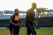 11 May 2019; Limerick strength and conditioning coach Adrian O'Brien, left, and coach Brian Begley celebrate their side's third goal during the Munster GAA Football Senior Championship quarter-final match between Tipperary and Limerick at Semple Stadium in Thurles, Co. Tipperary. Photo by Diarmuid Greene/Sportsfile