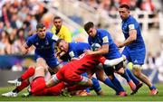 11 May 2019; Luke McGrath of Leinster is tackled by Ben Spencer of Saracens during the Heineken Champions Cup Final match between Leinster and Saracens at St James' Park in Newcastle Upon Tyne, England. Photo by Ramsey Cardy/Sportsfile