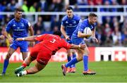 11 May 2019; Jordan Larmour of Leinster is tackled by Titi Lamositele of Saracens during the Heineken Champions Cup Final match between Leinster and Saracens at St James' Park in Newcastle Upon Tyne, England. Photo by Ramsey Cardy/Sportsfile